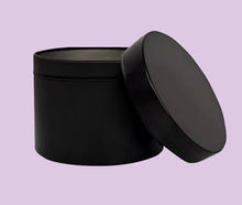 Load image into Gallery viewer, Black Large Tin Soy Candles - 300gm