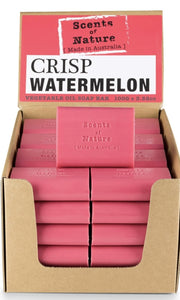 Vegetable Oil Soap Bars - Crisp Watermelon  100grams