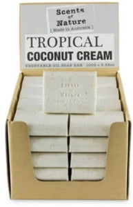 Vegetable Oil Soap Bars - Tropical Coconut Cream 100grams