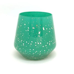 Love Jar – Teal with Silver  Speckles