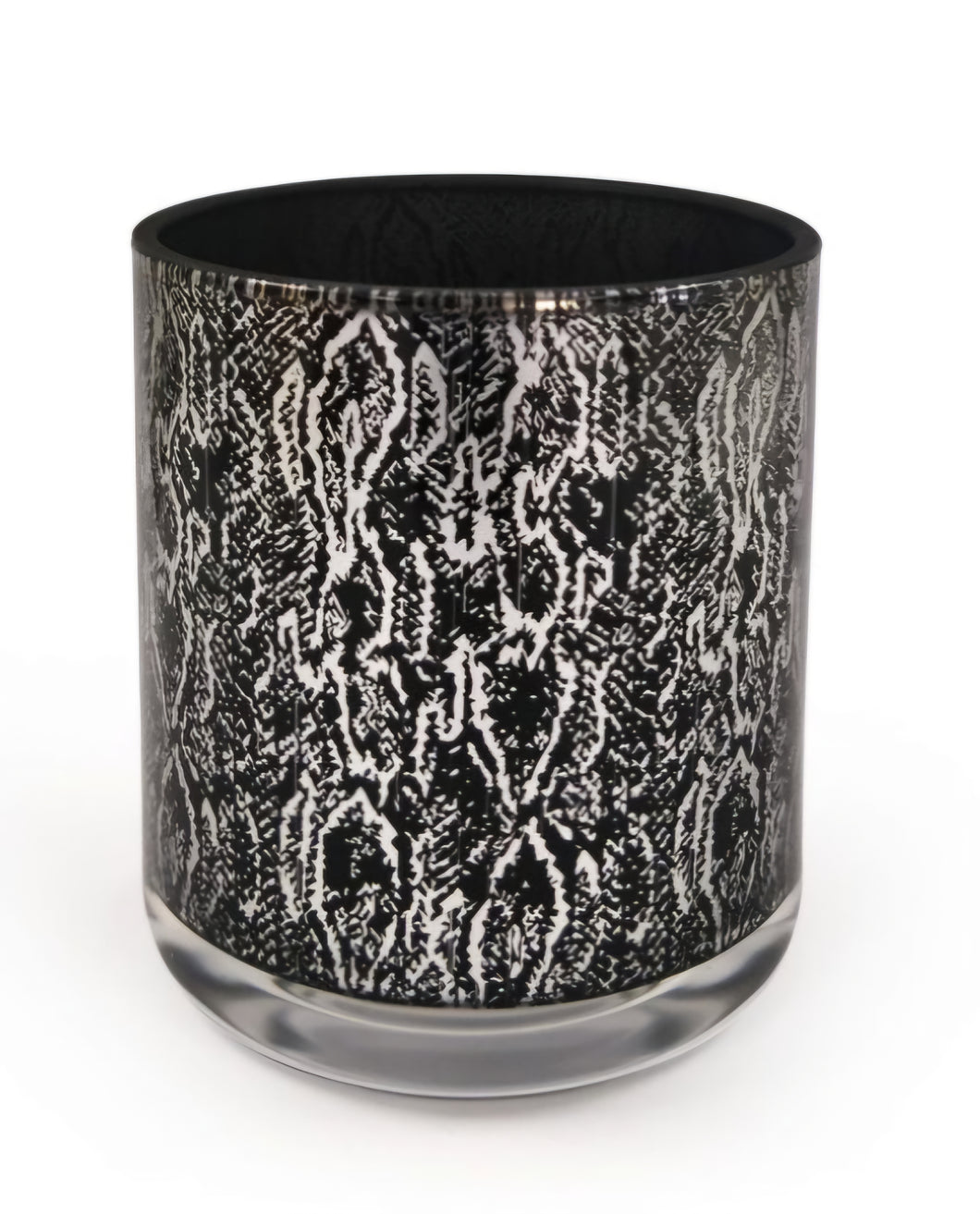 Large Vogue Jar – Python Black & Silver