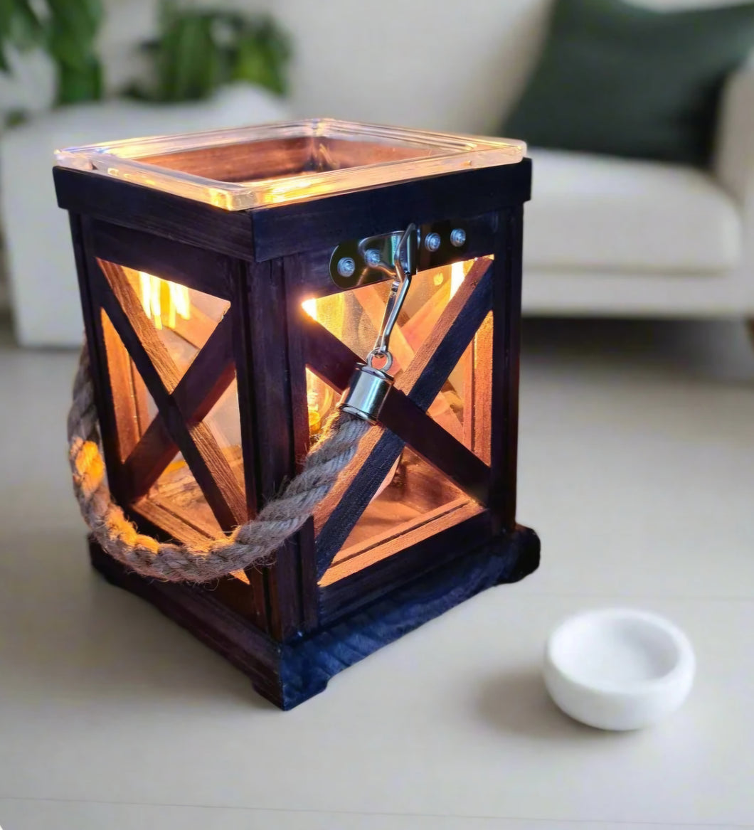 Walnut & Rope Vintage Bulb Illumination Warmer