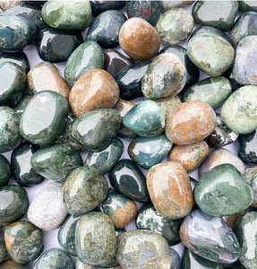 Moss Agate Tumbled Stones